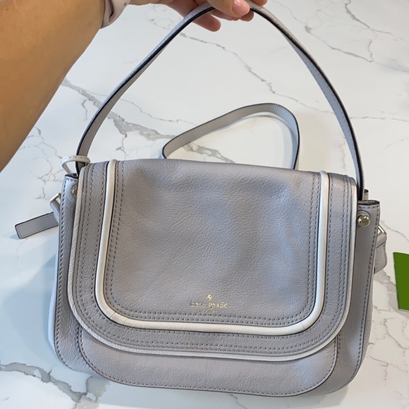 Kate Spade Medium Rianne Crossbody Bag Gray White - Picture 3 of 14
